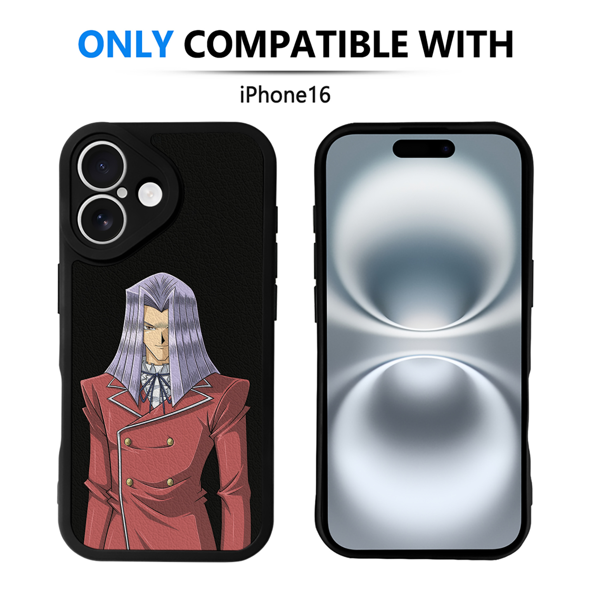 遊☆戯☆王 Yu-Gi-Oh! 【iPhone 16シリーズ対応】シリコンスマホケース（レザー調） 材質：シリコン